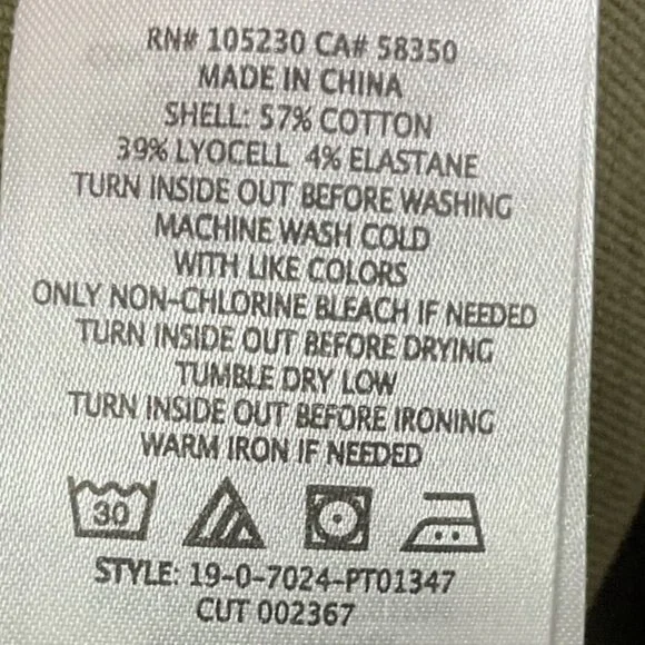 NWT Joie Andria Pant, size 24, color is Fatigue, from Revolve - Picture 12 of 13